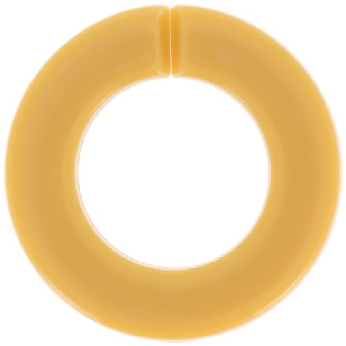 Maillon rond plat en acrylique 31.5 mm - Moutarde x1