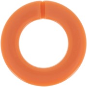 Maillon rond plat en acrylique 31.5 mm - Orange brûlée x1
