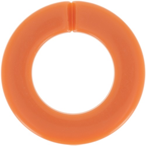 Maillon rond plat en acrylique 31.5 mm - Orange brûlée x1