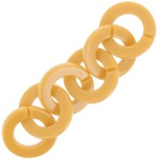 Maillon rond plat en acrylique 31.5 mm - Orange brûlée x1