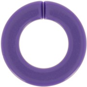 Maillon rond plat en acrylique 31.5 mm - Violet foncé x1|raw }}