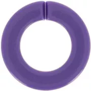 Maillon rond plat en acrylique 31.5 mm - Violet foncé x1
