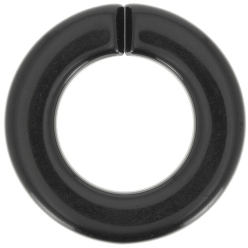 Maillon rond plat en acrylique 31.5 mm - Noir x1