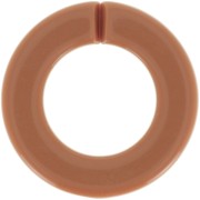 Maillon rond plat en acrylique 31.5 mm - Camel x1|raw }}