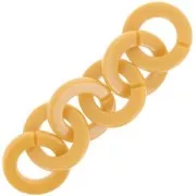 Maillon rond plat en acrylique 31.5 mm - Camel x1