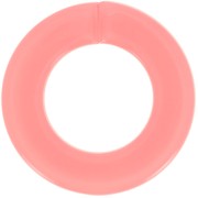 Maillon rond plat en acrylique 31.5 mm - Pamplemousse x1|raw }}