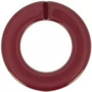 Maillon rond plat en acrylique 31.5 mm - Bordeaux x1