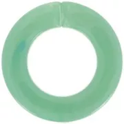 Maillon rond plat en acrylique 31.5 mm - Marbré Vert d'eau x1