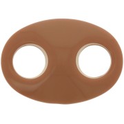 Maillon grain de café en acrylique 32x23 mm - Camel x1|raw }}