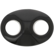 Maillon grain de café en acrylique 32x23 mm - Noir x1