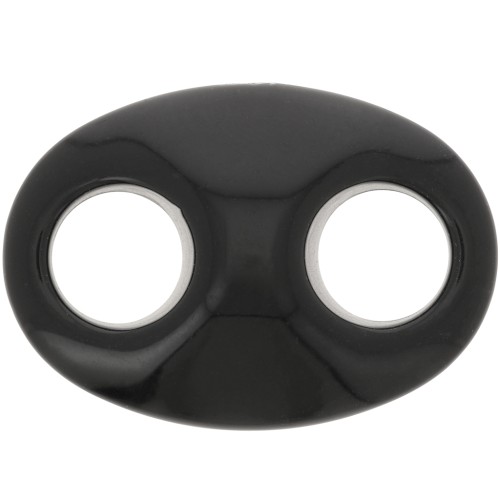 Maillon grain de café en acrylique 32x23 mm - Noir x1