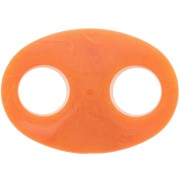 Maillon grain de café en acrylique 32x23 mm - Marbré Orange x1