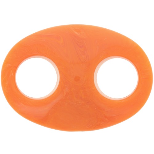 Maillon grain de café en acrylique 32x23 mm - Marbré Orange x1