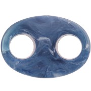 Maillon grain de café en acrylique 32x23 mm - Marbré Bleu foncé x1|raw }}