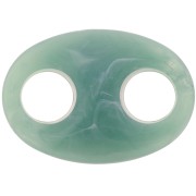 Maillon grain de café en acrylique 32x23 mm - Marbré Vert d'eau x1|raw }}