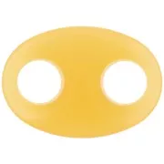 Maillon grain de café en acrylique 32x23 mm - Jaune x1