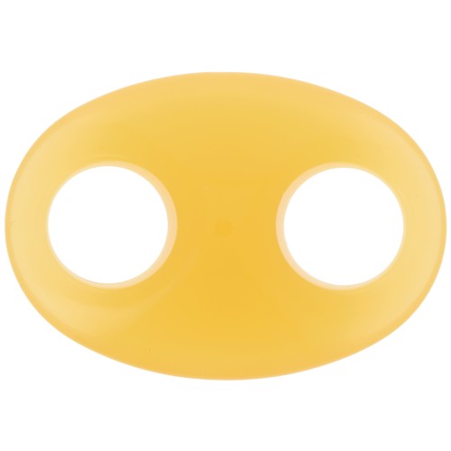 Maillon grain de café en acrylique 32x23 mm - Jaune x1