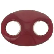 Maillon grain de café en acrylique 32x23 mm - Bordeaux x1