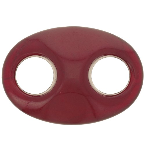 Maillon grain de café en acrylique 32x23 mm - Bordeaux x1