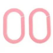 Maillon ovale en acrylique 19x12 mm - Pamplemousse x1