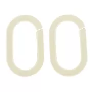 Maillon ovale en acrylique 19x12 mm - Ecru x1