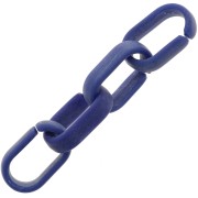 Maillon ovale en acrylique 19x12 mm - Marbré opaque Bleu lapis mat x1