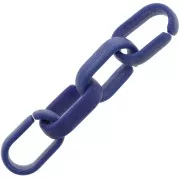 Maillon ovale en acrylique 19x12 mm - Marbré opaque Bleu lapis mat x1