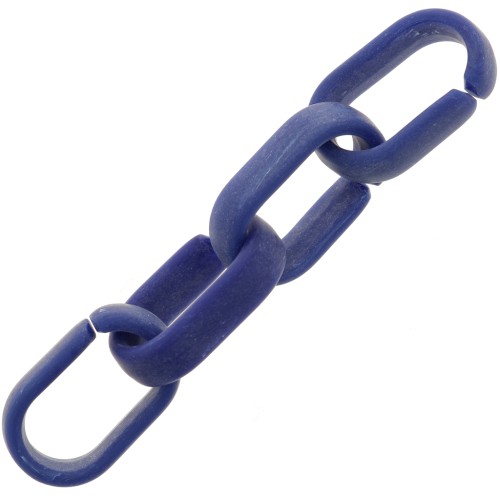 Maillon ovale en acrylique 19x12 mm - Marbré opaque Bleu lapis mat x1