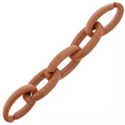 Maillon ovale en acrylique 35x19 mm - Camel x1