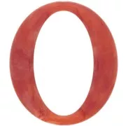 Maillon ovale en acrylique 39x34 mm - Marbré Corail x1