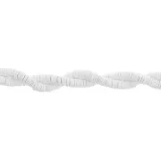 Perles Heishi rondelles en pvc 3x0.3 mm - Blanc x40cm