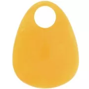 Pendentif goutte en acrylique 38x29 mm - Marbré Jaune foncé x1