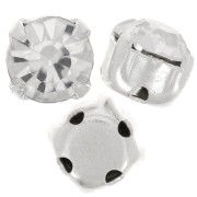 Chatons montés 4 mm Crystal  x10