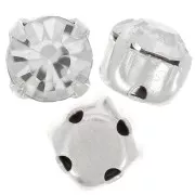 Chatons montés 4 mm Crystal  x10