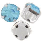 Chatons montés 4 mm Aquamarine x10|raw }}