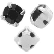 Chatons montés 4 mm Jet x10|raw }}