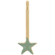 Pendentif barre avec étoile 28x10 mm et résine époxy - Doré à l'or fin - Mint x1|raw }}