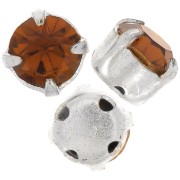 Chatons montés 4 mm Smoked Topaz x10|raw }}