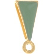 Attache pendentif avec résine époxy 15x7 mm - Doré à l'or fin - Mint x1|raw }}