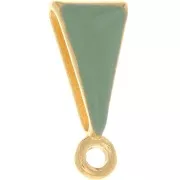 Attache pendentif avec résine époxy 15x7 mm - Doré à l'or fin - Mint x1