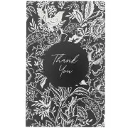 Floral - Cartes à bijoux - cartes de remerciements - Floral - Thank You - Noir - Blanc x10 Cartes à bijoux - cartes de remerciements - Floral - Thank You - Noir - Blanc x10