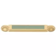 Intercalaire rectangle 27x4 mm et résine époxy - Doré à l'or fin - Mint x1