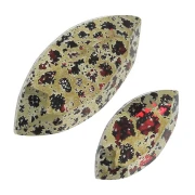 Cadeau - Navette PureCrystal 4228 Scarlet Gold Patina - Taille aléatoire x2