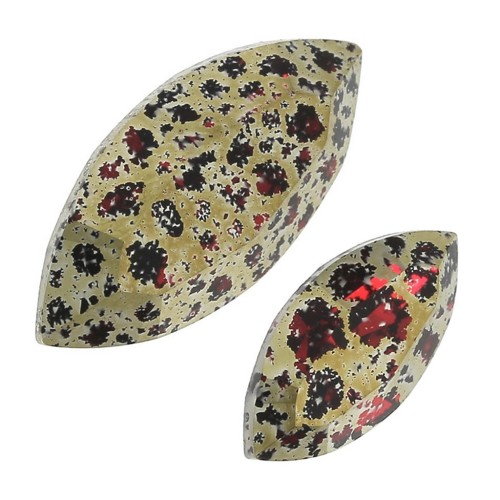 Cadeau - Navette PureCrystal 4228 Scarlet Gold Patina - Taille aléatoire x2