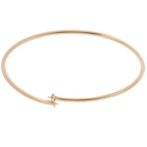 Bracelet jonc flexible pour semi-percées - Gold filled (or laminé) x19cm