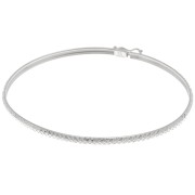 Bracelet jonc effet diamanté 2.9 mm - Argent 925 x19.5cm|raw }}