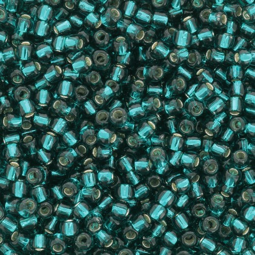 Rocaille Toho 11/0 TO11R27BD - Teal Silver Lined x8g