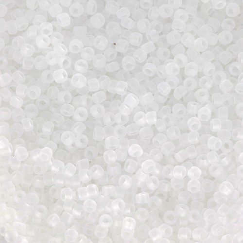 Rocaille Toho 15/0 TO15R1F - Transparent Crystal Frosted x8g