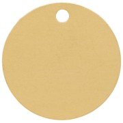Sequin rond 12 mm - médaille à graver - Acier inoxydable 304 Doré x1