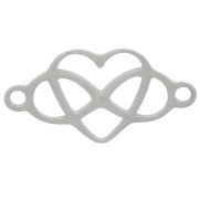 Intercalaire coeur infini 7.5x15 mm - Acier inoxydable 304 x1|raw }}